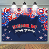 Lofaris American Flag And Paper Fan Memorial Day Backdrop